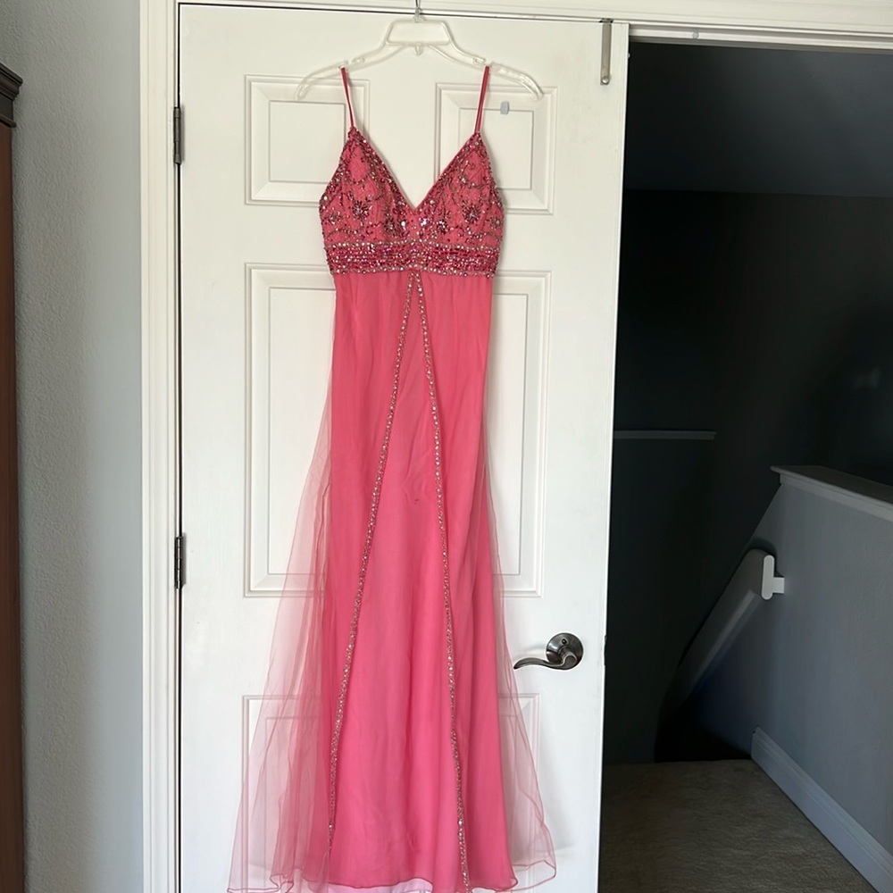 Basix pink prom dress